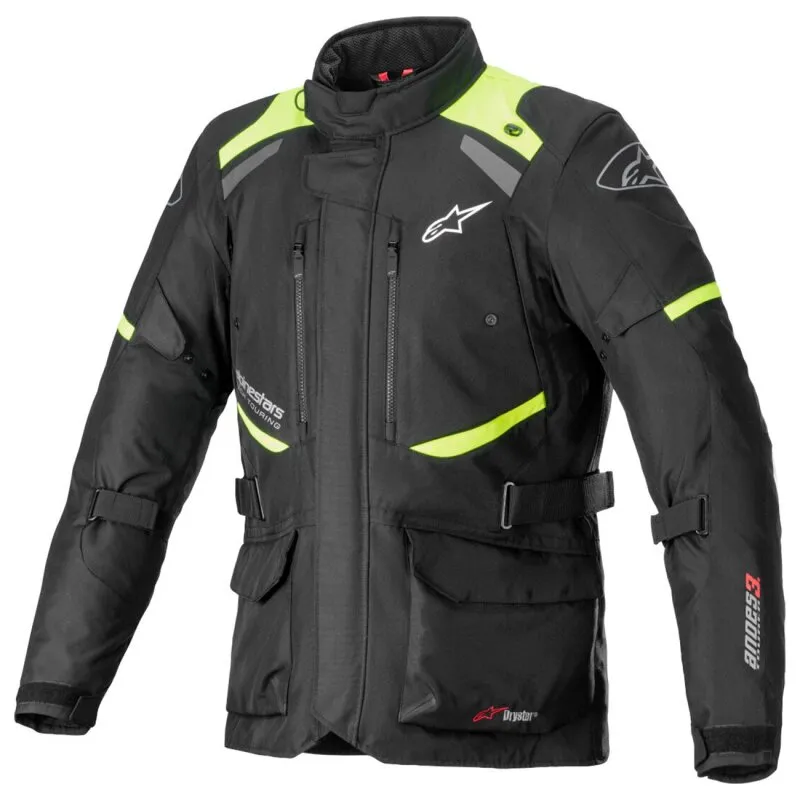 Alpinestars Andes V3 Motorrad-Jacke Textil dunkelgrau rot