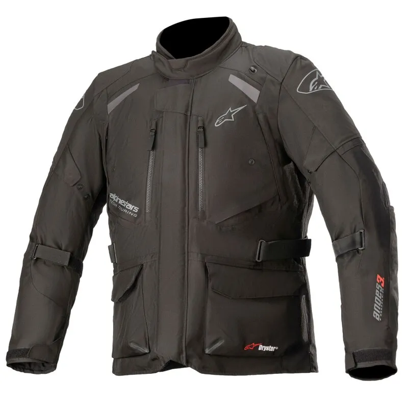 Alpinestars Andes V3 Motorrad-Jacke Textil dunkelgrau rot