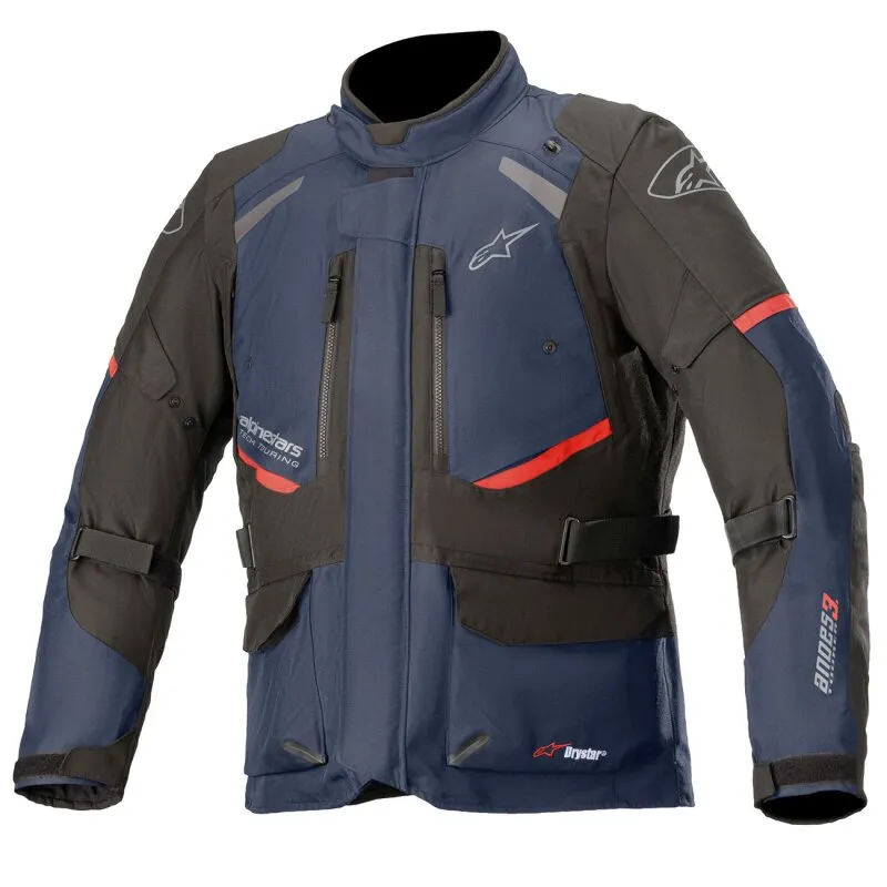 Alpinestars Andes V3 Motorrad-Jacke Textil dunkelgrau rot