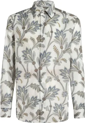   Etro  Printed Cotton Shirt grün  T-Shirts 