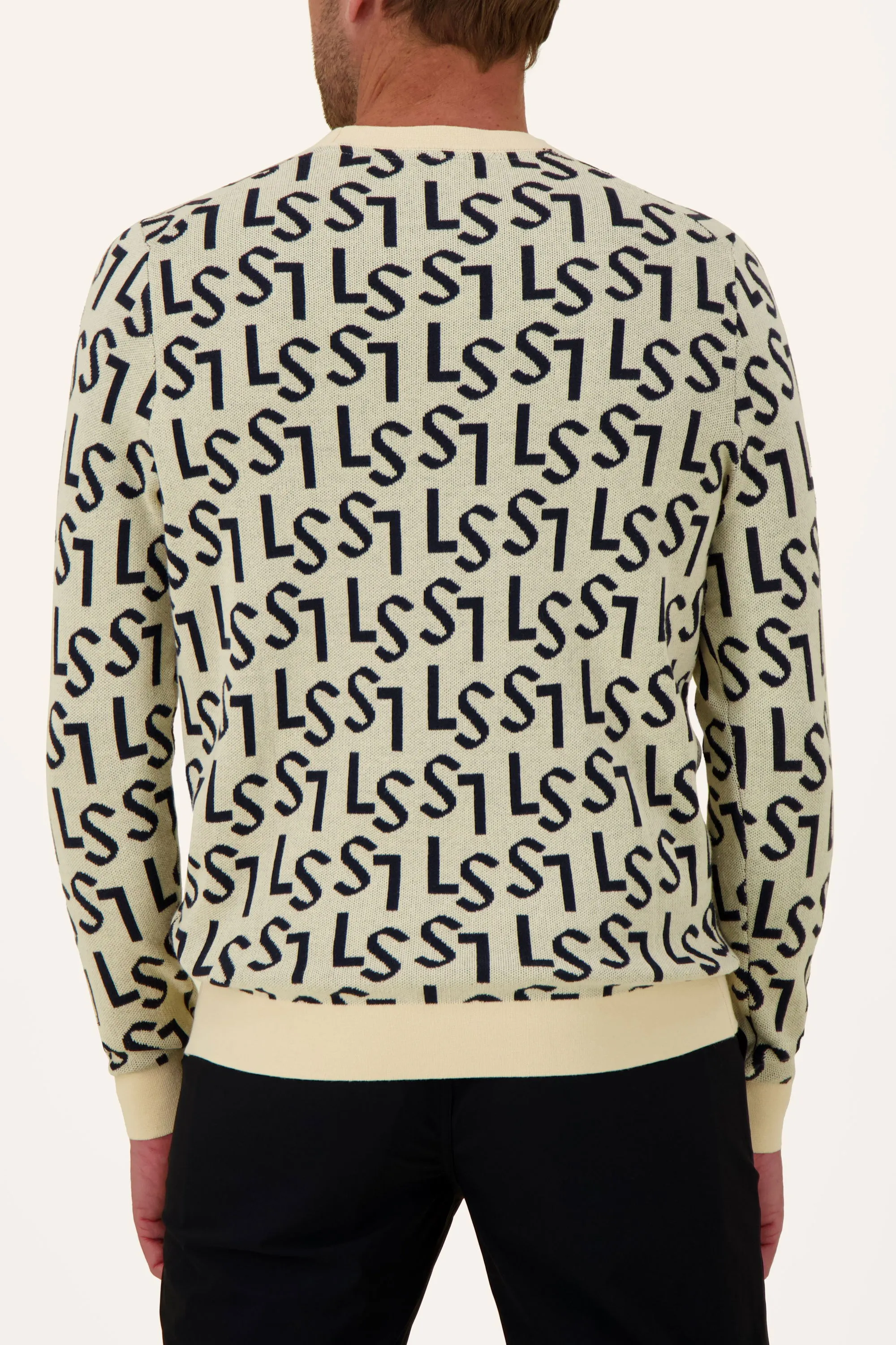 Lyle &amp; Scott Monogram Knitted Crew Neck (Grösse: M, Farbe: beige) - online kaufen