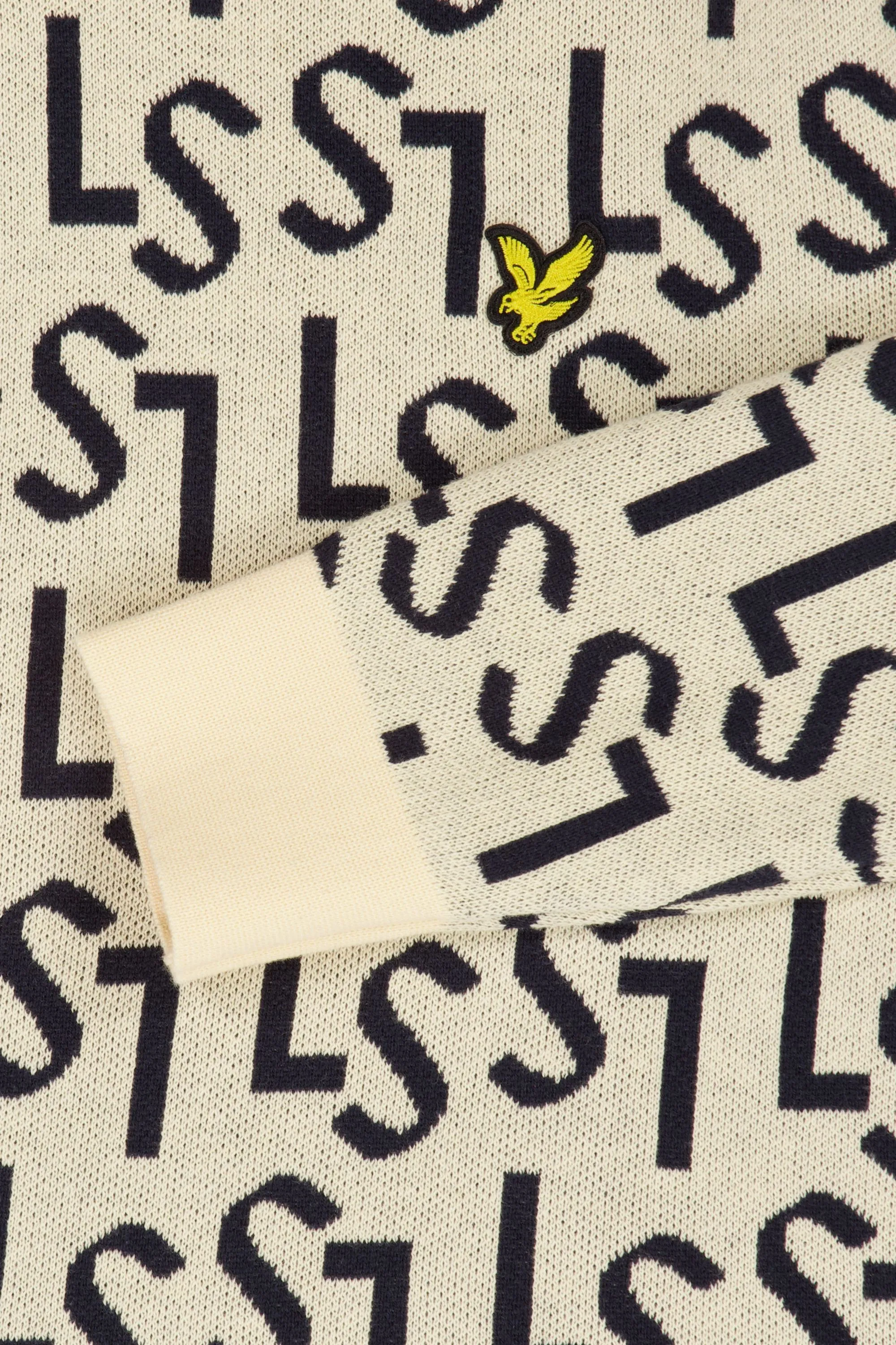 Lyle &amp; Scott Monogram Knitted Crew Neck (Grösse: M, Farbe: beige) - online kaufen