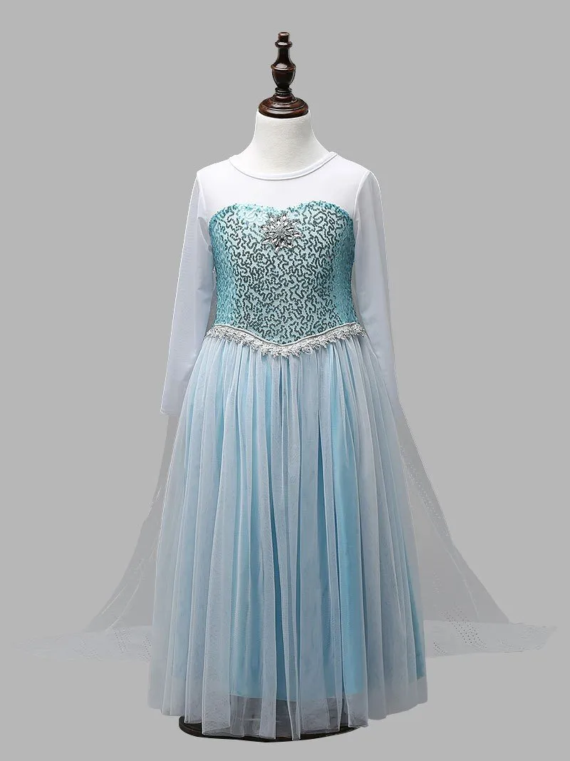 Mädchen Frozen Klassische Prinzessin Elsa Kleid