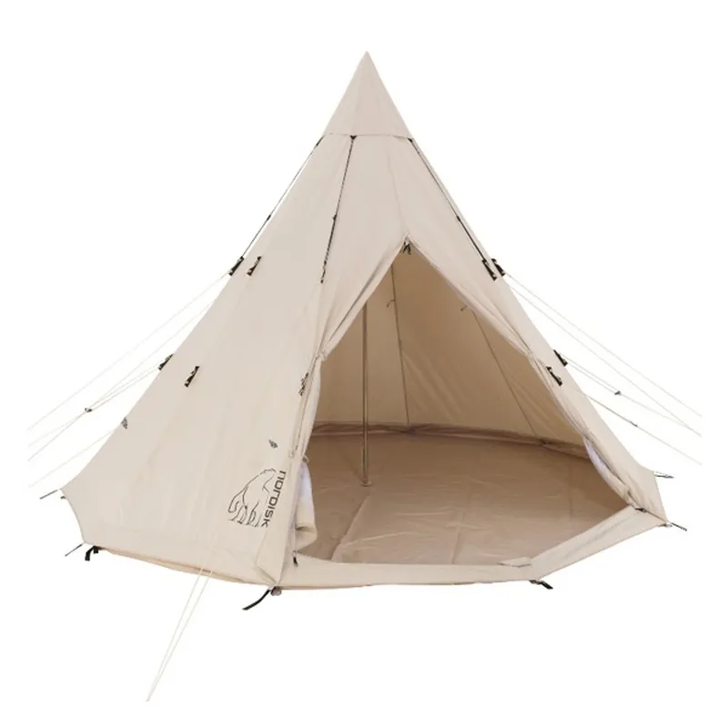 Nordisk Alfheim 19.6 Basic Cotton Tent Baumwoll Gruppenzelt Tipi für 1-8 Personen im ARTS-Outdoors 5+ Personen Zelte Shop