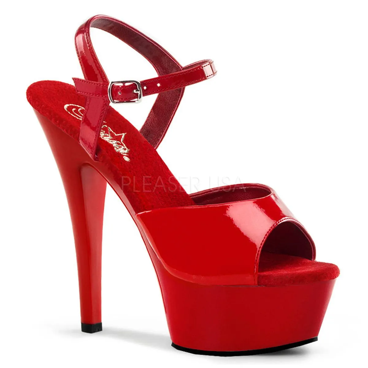 Plateau Sandalette rot Lack KISS-209 Sale