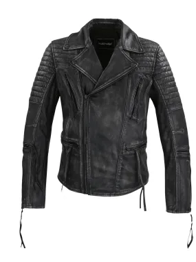 Vintage Biker Lederjacke Bryan für Herren - Motorrad Retro